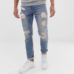 ASOS | Men’s Slim Fit Ripped Denim Jeans Sz 30